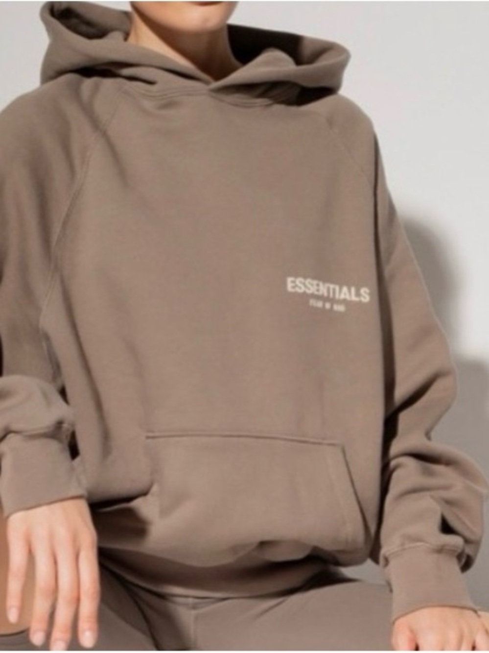 NWT Essentials Hoodie - Desert Taupe XXS